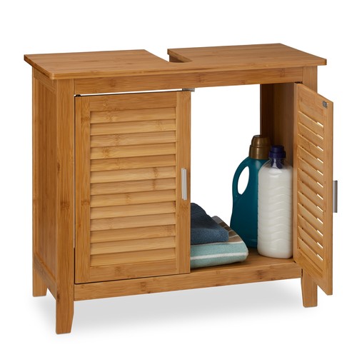 Basin floor cabinet bamboo