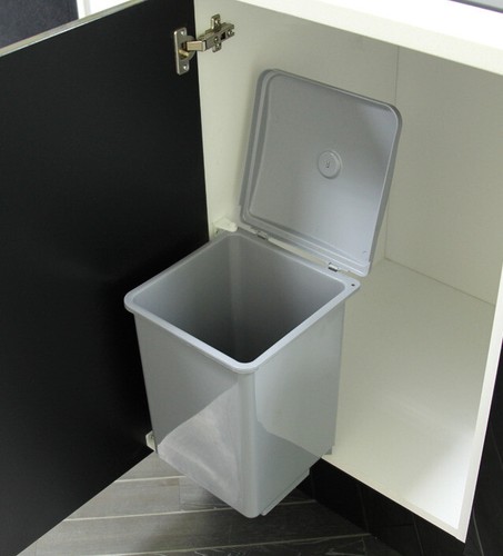 Swing out waste bin - waste, under