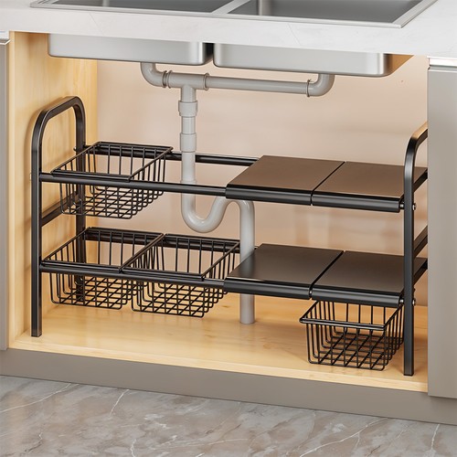 Expandable under sink storage - under,