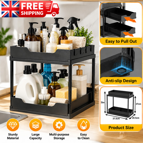 Under sink organizer tier - sink,