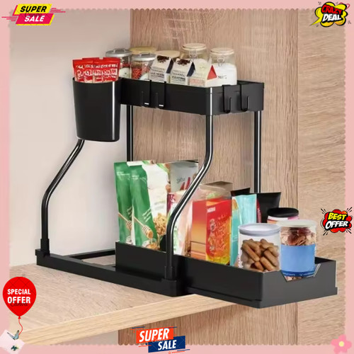 Under sink organizer tier - sink,