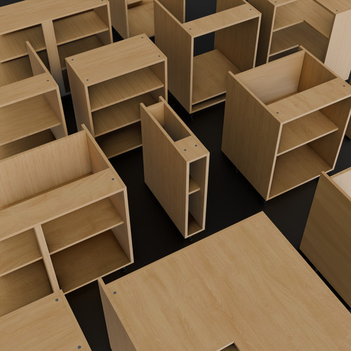 Oak mfc flat pack - mfc, kitchen