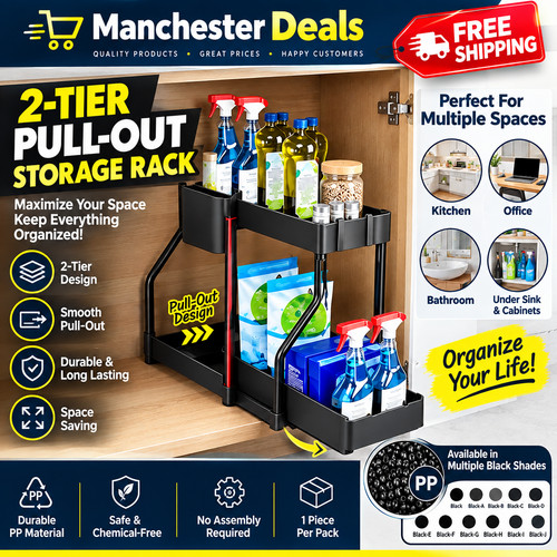 Under sink organizer tier - sink,